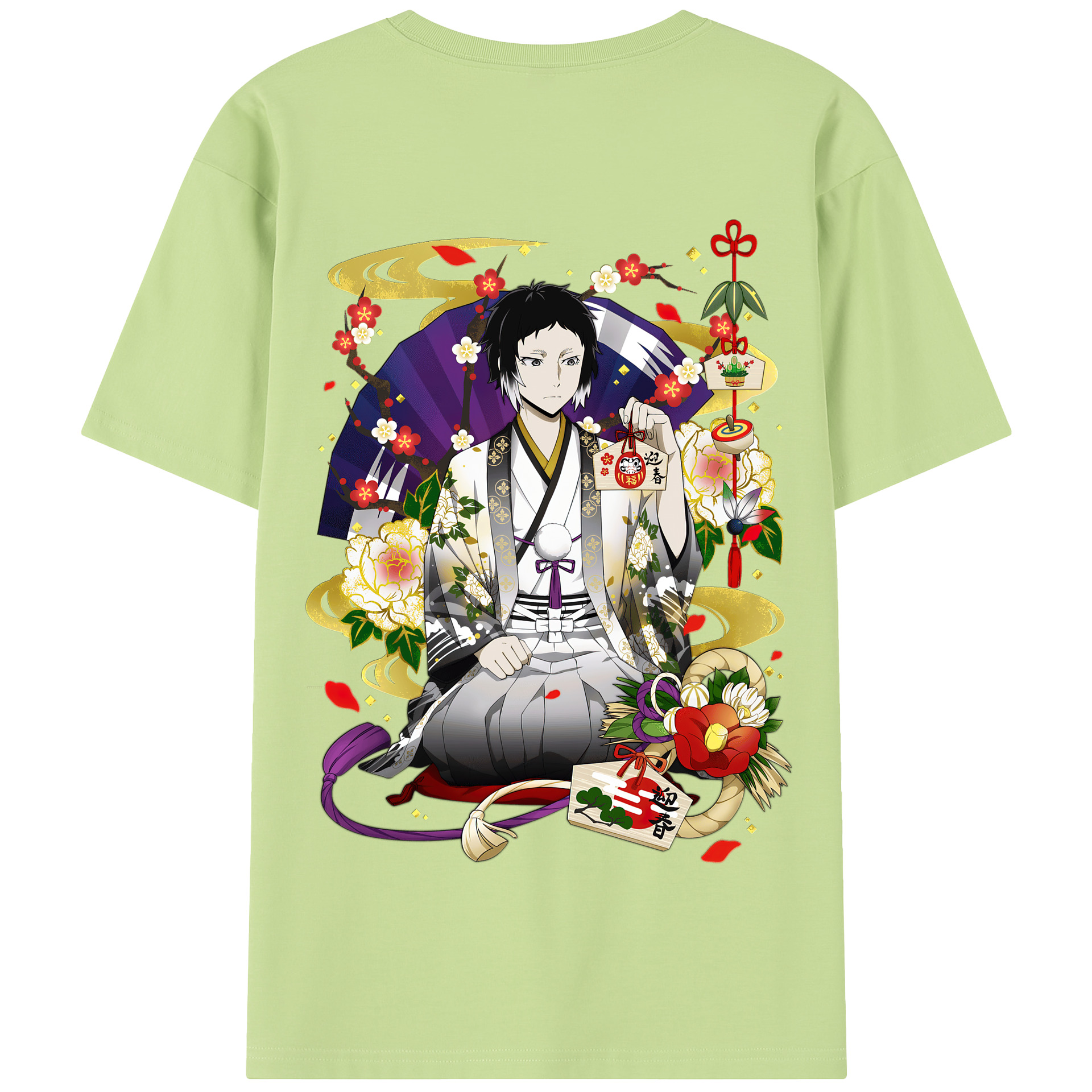 （画像用） 文豪ストレイドッグス Bungo Stray Dogs 綿100％半袖Tシャツ（背面プリント）